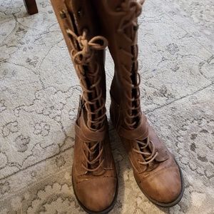 Girls combat boots